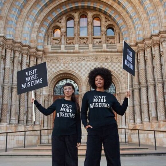 ISO Natural History Museum X Joanie - Visit More Museums Slogan Sweater - Picture 1 of 2
